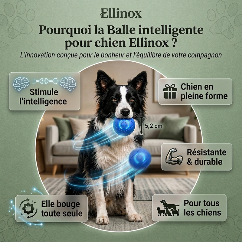 🎾 La Balle Magique pour Chien : Roule, Bouge et Joue Toute Seule !